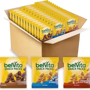 belVita Bites Breakfast Biscuits Variety Pack, 3 Flavors, School Snacks, 40 Snack Packs