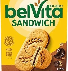 belVita Breakfast Bar Biscuit Sandwiches, Dark Chocolate Creme, 12 Packs