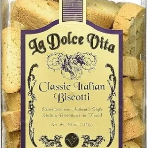 La Dolce Vita Classic Italian Biscotti Almond, 40 Ounce